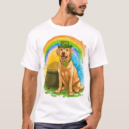 Kobold-Labrador � St. Patrick�s Day Hund T-Shirt (Vorderseite)
