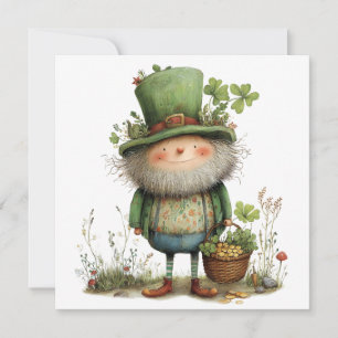 Kobold Leprechaun Frohen St. Patrick's Day Karte