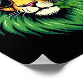 Kobold Löwe St. Patrick's Day Irischer Shamrock L Poster (Ecke)