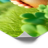 Kobold-Lurch St. Patrick's Day Kleeblatt Poster (Ecke)
