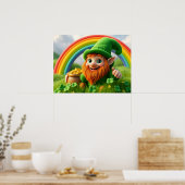 Kobold-Lurch St. Patrick's Day Kleeblatt Poster (Küche)