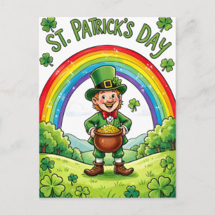 Kobold-Lurch St. Patrick's Day Kleeblatt Postkarte