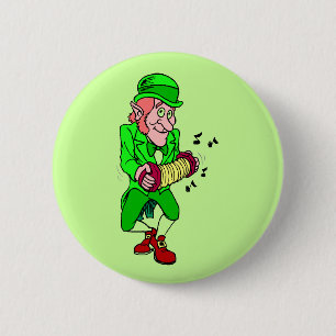 Kobold mit Akkordeonknopf Button