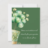 Kobold mit Balloons und Kleeblättern Einladung (Rückseite)