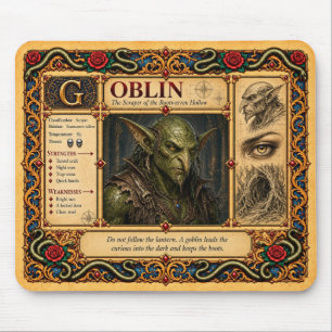 Kobold, mittelalterliche Bestiarien-Kunst Mousepad
