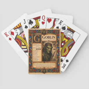 Kobold, mittelalterliche Bestiarien-Kunst Spielkarten