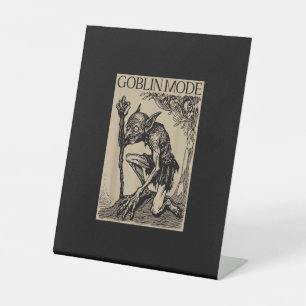 Kobold-Modus Goblincore Vintage-Ästhetik Lustig  Sockelschild