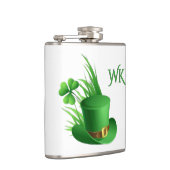 Kobold-Nelken-Hut im Gras-Monogramm Flachmann (Rechts)
