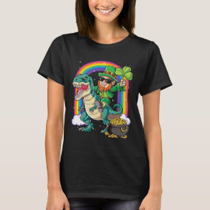 Kobold Reitet Dinosaurier St Patricks Tag Jungen M T-Shirt