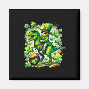 Kobold reitet T-Rex-Dinosaurier St. Pat Trex Patri Magnet