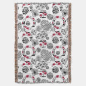 Kobold, Rot und Schwarz, Quilt, Patchwork Decke (Vorderseite Vertikal)