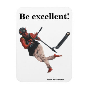 Kobold Scooter Tricks Fantasy Art Flexible Magnet