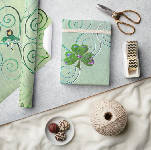 Kobold-Shamrock-Geschenkpapier Geschenkpapier (Kunsthandwerk)