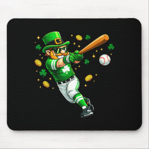 Kobold spielt Baseball lustiger St. Patricks Tag i Mousepad