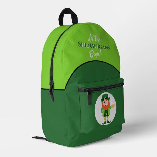 Kobold-Streich-Tag des heiligen Patrick Bedruckter Rucksack (Rückseitige Ecke links)
