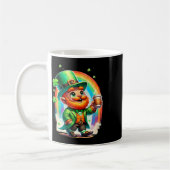 Kobold trinkt Kaffee Irischer St. Patrick's Day  Kaffeetasse (Links)