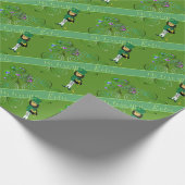 Kobold und Kleeblatt-Umschlagpapier Geschenkpapier (Ecke)