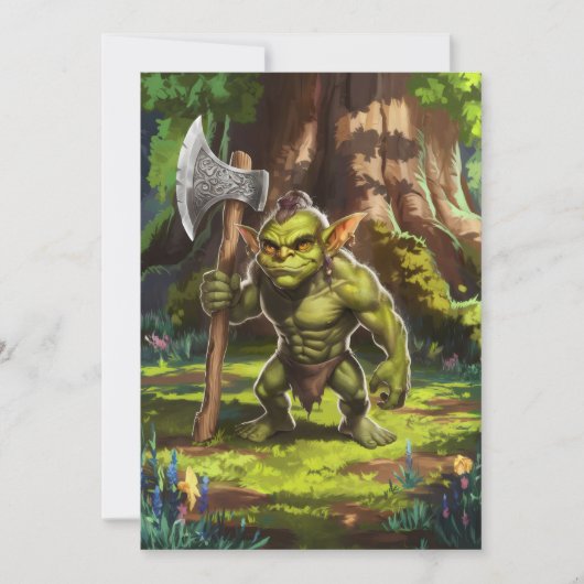 Kobold-Wächter des Waldes. Feiertagskarte (Vorderseite)
