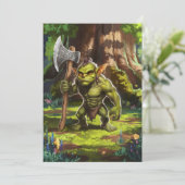 Kobold-Wächter des Waldes. Feiertagskarte (Stehend Vorderseite)