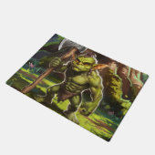 Kobold-Wächter des Waldes. Fußmatte (Schrägansicht)