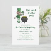 Kobolde St. Patrick's Day-Party Einladung (Stehend Vorderseite)