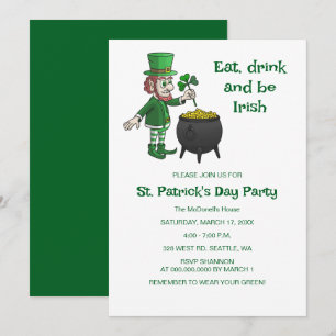 Kobolde St. Patrick's Day-Party Einladung