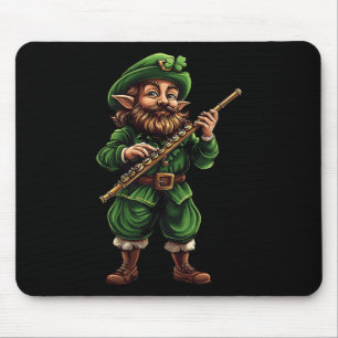 Koboldflöte Lustiger St. Patricks Tag Irischer Mus Mousepad
