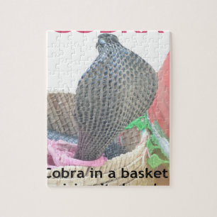 Kobra im Korb Kunstprint Puzzle