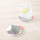 Kobra in einem Korb bereit zum Sprengen des Feuers Getränkeuntersetzer (Seite)