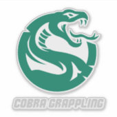 Kobra-Ringkampf-Schlange BJJ-Training Aufkleber (Vorderseite)