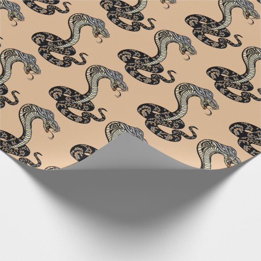 Kobra-Schlange Geschenkpapier (Ecke)