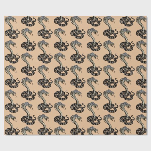 Kobra-Schlangenpapier Geschenkpapier (Flach)