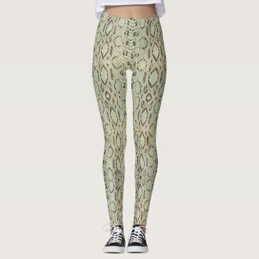 Kobra-Viper-Pythonschlange Snakeskin Leggings (Vorderseite)