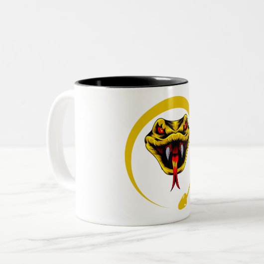 Kobra Zweifarbige Tasse (Vorderseite Links)