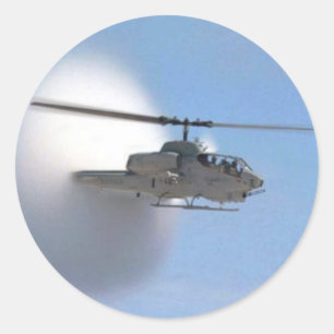 Kobrahubschrauber Runder Aufkleber