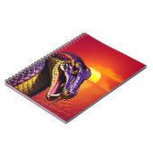 Kobraschlange mit lebhaften lila- und gelben Waage Notizblock (Linke Seite)