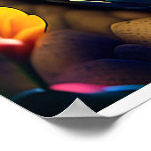 Kobraschlange mit leuchtend türkisfarbenem Rosa un Poster (Ecke)