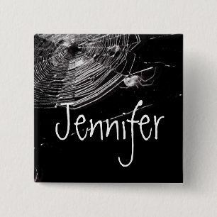 Kobrenne und weiße Spinnen Button