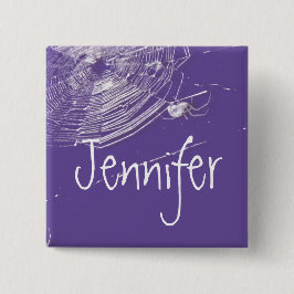 Kobrenne und weiße Spinnen Button