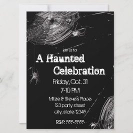 Kobrenne und Weiße Spinnen Halloween-Party Einladung
