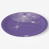 Kobrenne und weiße Spinnen Pappteller (Schrägansicht)