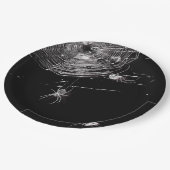 Kobrenne und weiße Spinnen Pappteller (Schrägansicht)