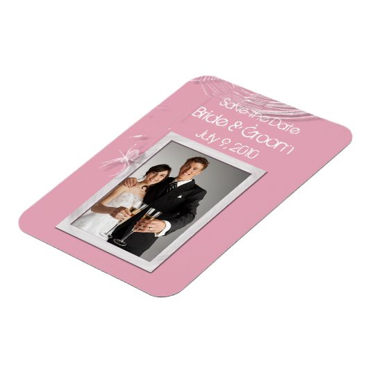 Kobrenne und Weiße Spinnen Save the Date Magnet (Linke Seite)