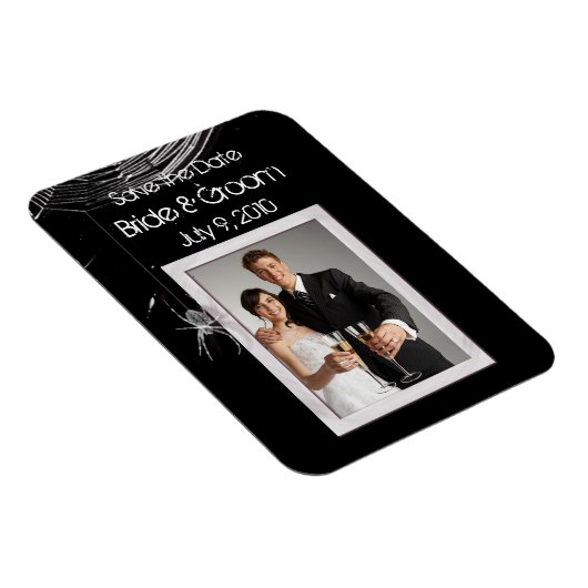 Kobrenne und Weiße Spinnen Save the Date Magnet (Rechte Seite)