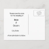 Kobrenne und Weiße Spinnen Save the Date Postkarte (Rückseite)