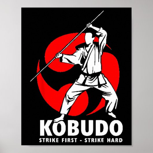 Kobudo-Kampfsportwaffen-Trainingsdojo  Poster (Vorne)