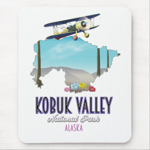 Kobuk Valley Alaska Nationalpark-Karte Mousepad