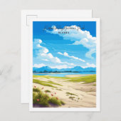 Kobuk Valley Alaska Vintage Illustration Postkarte (Vorne/Hinten)