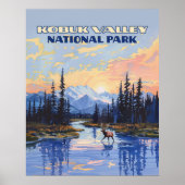 Kobuk Valley Nationalpark Alaska Karibik Vintag Poster (Vorne)