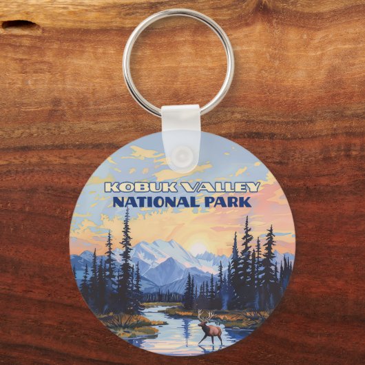 Kobuk Valley Nationalpark Alaska Karibik Vintag Schlüsselanhänger (Vorderseite)